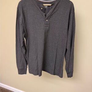 Men's Gray Long Sleeve Shirt